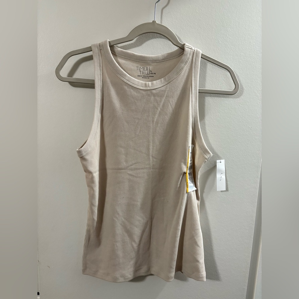 Time and Tru Women's Beige Tank Top